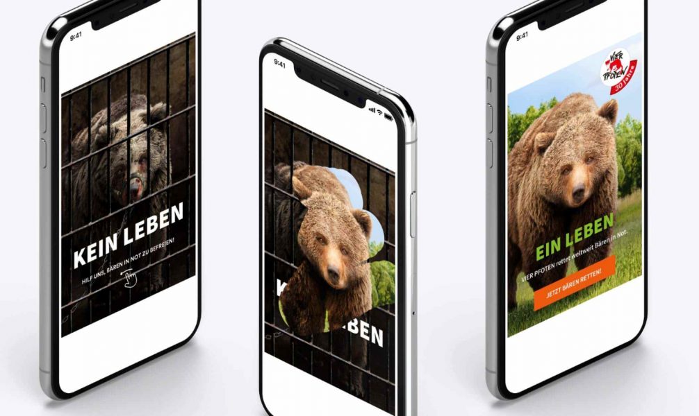The interactive mobile ad where you had to wipe to free a trapped bear.