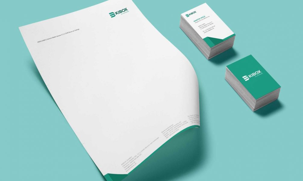 Stationery designs for our client KIBOX