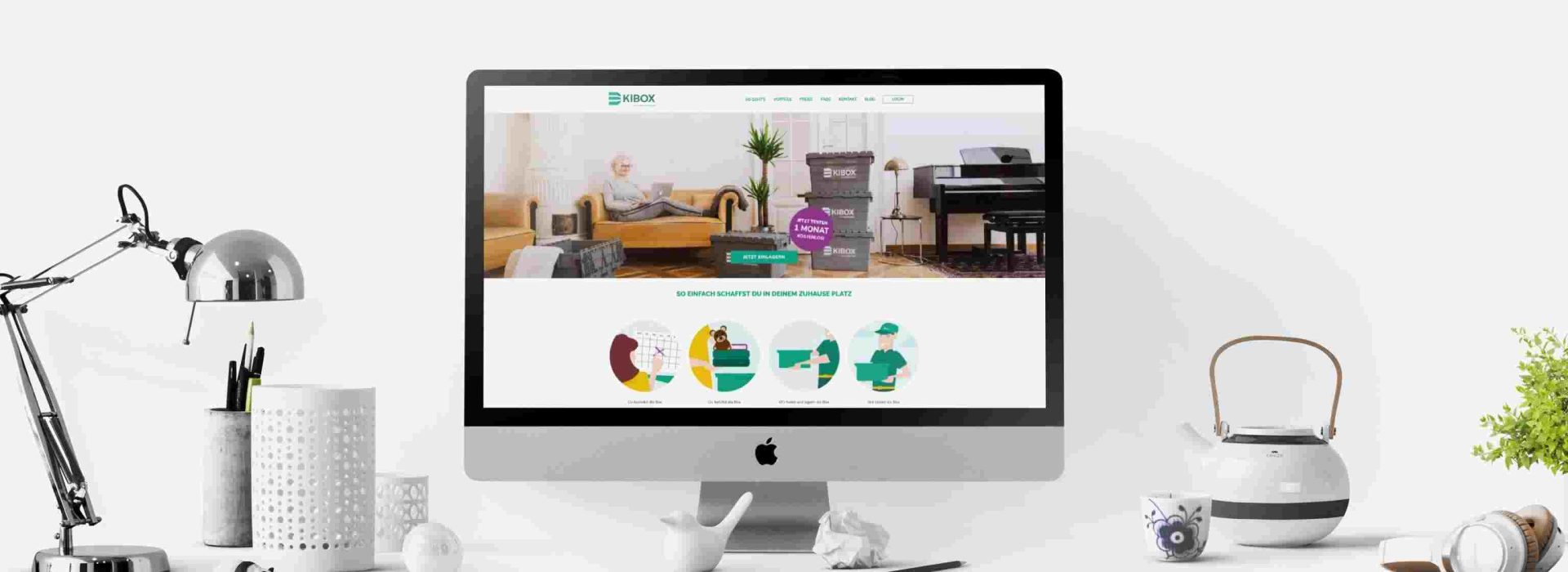 Desktop website design for our client KIBOX